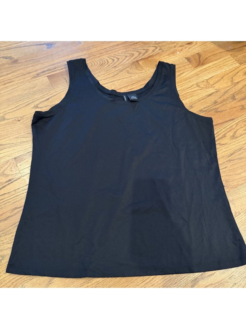 New Directions Womens Black Basic Tank Shirt XL